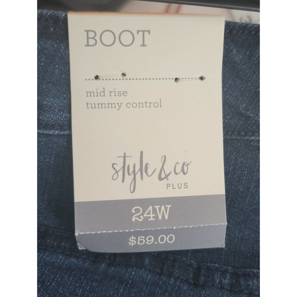 Style & Co Womens Mid Rise Boot Leg Jean - Picture 3 of 5
